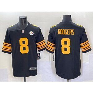 Aaron Rodgers Jersey Vapor Stitched Black For Mens Youths Select